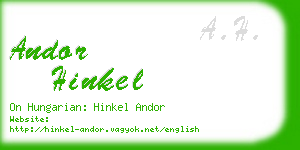 andor hinkel business card
